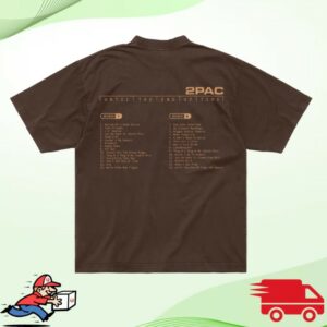 2Pac Store Merch All Out Brown T-Shirt