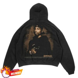 2Pac Store Merch Last Onez Washed Black Hoodie