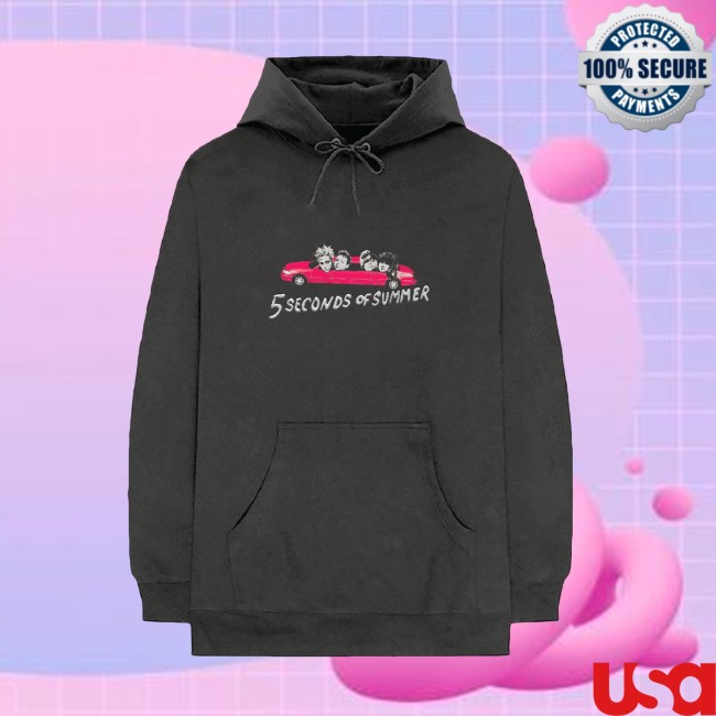 5 Seconds Of Summer Store Merch Limo World Tour Black Hoodie
