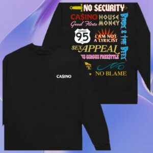 Booman Store Merch Ca$Ino Tracklist Longsleeve