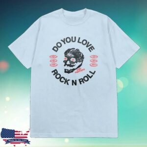 Foo Fighters Merch Store Do You Love Rock N Roll Shirt Light Blue