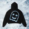 Ghost Racing Store Merch Ghost Blue Logo Hoodie Black