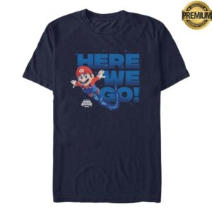 Amc Theatres Shop Store Merch The Super Mario Galaxy Movie Here We Go T-Shirt