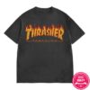 kenny black sheep skate shop store merch thrasher magazine vintage flame logo t shirt black enzyme wash