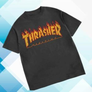 kenny black sheep skate shop store merch thrasher magazine vintage flame logo t shirt black enzyme washpng w