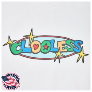Clooless Store Merch Color Pop Long Sleeve Tee - White