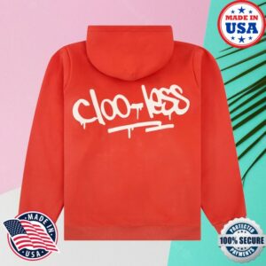 Clooless Store Merch Grafitti Logo Hoodie - Fire Red