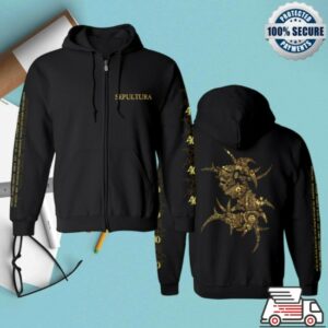Direct Merch Store Sepultura - 'Discography' Zip-Up Hoodie