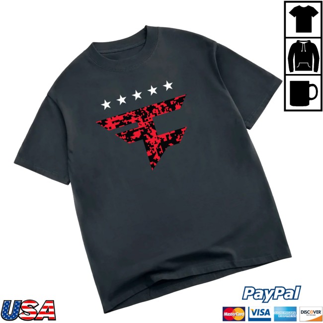 kenny fazeproshop store merch digi camo five star tee vintage blackpng w