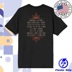 Godsmack Official Store Merch Live At The Mohegan Sun Tracklist Tee