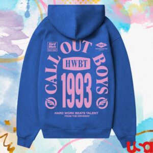 Hwbt Store Merch Call Out Boys 1993 Oversized Hoodie - Cobalt