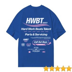 Hwbt Store Merch Call Out Boys Oversized T-Shirt - Cobalt