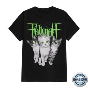Impericon Store Merch Fallujah - Green Logo Cats - T-Shirt