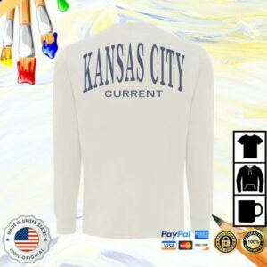 Kc Current Store Merch Kc Current Unisex Arched Script Crest Long Sleeve T-Shirt