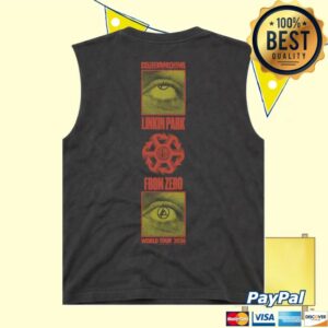 Linkin Park Store Merch Deus Washed Black Tank