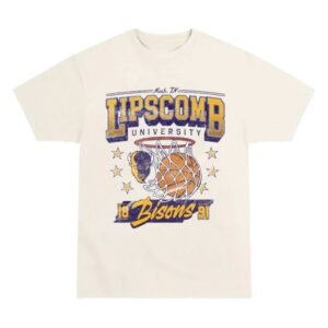 Lipscomb Gear Store Merch Basketball Tee Vintage White