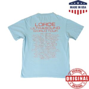 Lorde Store Merch 2025 Blue Sketch Dateback Tee