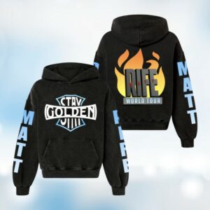 Matt Rife Store Merch Matt Rife Stay Golden 2026 World Tour Hoodie