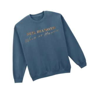Neil Diamond Store Merch Wild At Heart Indigo Blue Crewneck