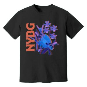Nybg Shop Store Merch Nybg Orchid Show T-Shirt Black With Orange