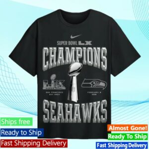Official Team Shop Store Seahawks Super Bowl Lix Champions Official On-Field Locker Room Tee
