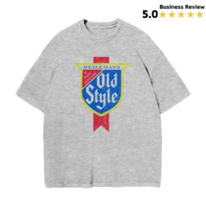 Old Style Beer Store Merch Vintage Shield Tee - Grey