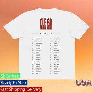 Ole 60 Store Merch Shop 2025 White Tour Tee