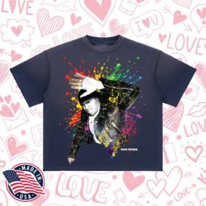 Shopchrisbrown Store Merch F.A.M.E. 15Th Anniversary Splatter Sun Fade Raw Edge SS T-Shirt