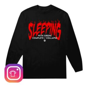 Sirens Merch Store Shop Flames - Black Long Sleeve