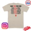 Stiff Little Fingers Store Merch Raise Your Voice Ecru Tour T-Shirt