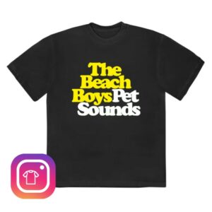 The Beach Boys Store Merch Pet Sounds Logo Black T-Shirt