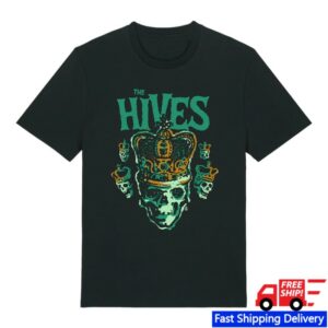 The Hives Store Merch Green Skull Crown Black T-Shirt