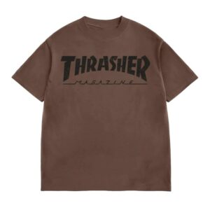 Thrasher Magazine Store Merch Mag Logo Vintage T-Shirt - Chocolate