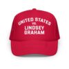 kenny tucker carlson store merch us vs lindsey trucker hat red