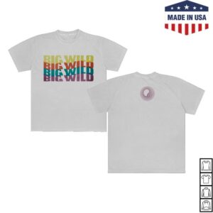 Big Wild Store Merch Stacked Logo Shirt White