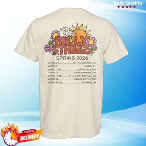 Billy Strings Store Merch Sunshine Shirt With Dates (Hailey Miller Beiden)