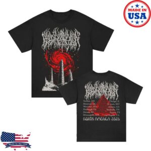 Blood Incantation Store Merch Pillars Of The Cosmos 2026 Tour Shirt (Black)