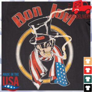 Bon Jovi Store Merch Classic 86 87 World Tour T-Shirt