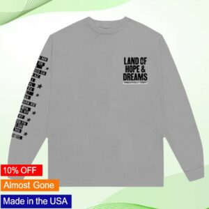 Bruce Springsteen Store Merch 2026 Land Of Hope & Dreams American Tour Long Sleeve Logo Tee