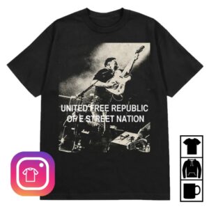 Bruce Springsteen Store Merch 2026 Land Of Hope & Dreams American Tour United Free Republic Tee