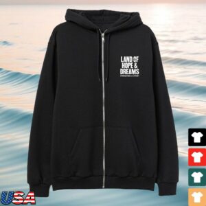Bruce Springsteen Store Merch 2026 Land Of Hope & Dreams American Tour United Free Republic Zip Hoodie