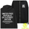 Bruce Springsteen Store Merch 2026 Land Of Hope & Dreams American Tour United Free Republic Zip Hoodie