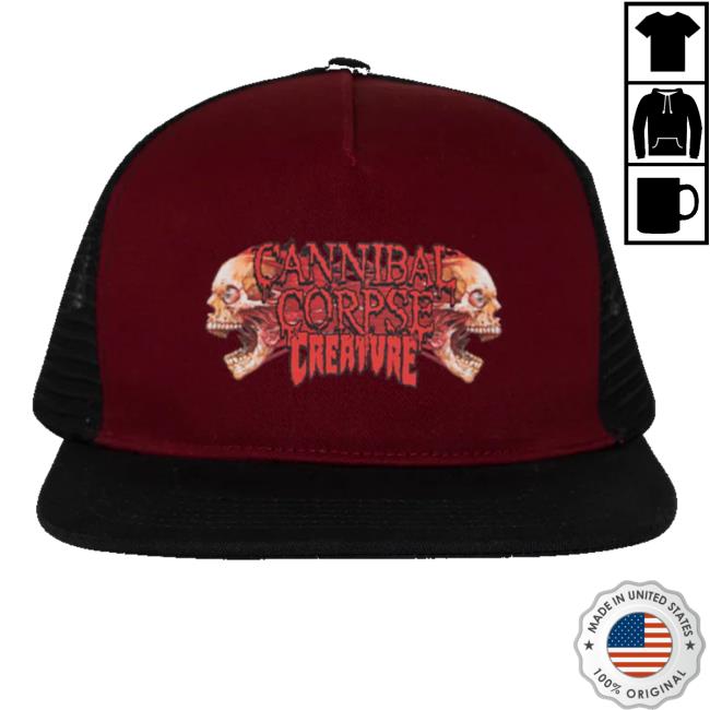 Cannibal Corpse Store Merch Cannibal Corpse X Creature Trucker Hat (Cardinal Red) 2 Cannibal Corpse Store Merch Cannibal Corpse X Creature Trucker Hat (Cardinal Red)