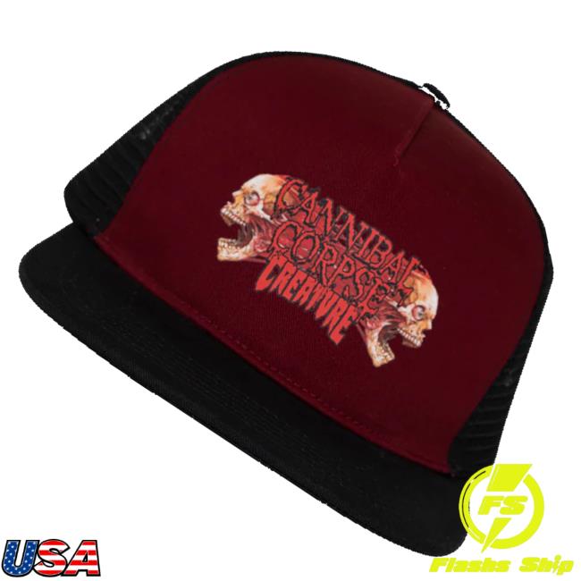 Cannibal Corpse Store Merch Cannibal Corpse X Creature Trucker Hat (Cardinal Red) 3 Cannibal Corpse Store Merch Cannibal Corpse X Creature Trucker Hat (Cardinal Red)