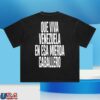 Caracas Store Merch Que Viva Venezuela Classics Black Shirt