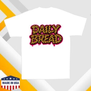 Daily Bread Store Merch Cheetah Drip Logo White Shirt