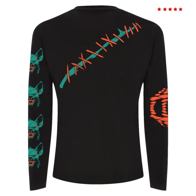 Devildriver Store Merch Hyena Face Long Sleeve Tee