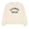 Elizabeth Taylor Store Merch Elizabeth Taylor Cream Collegiate Sweatshirt