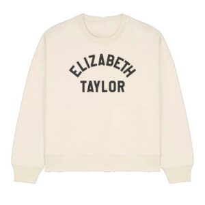 Elizabeth Taylor Store Merch Elizabeth Taylor Cream Collegiate Sweatshirt