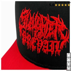 First Blood Store Merch Slaughter To Prevail Red Logo Black Snapback